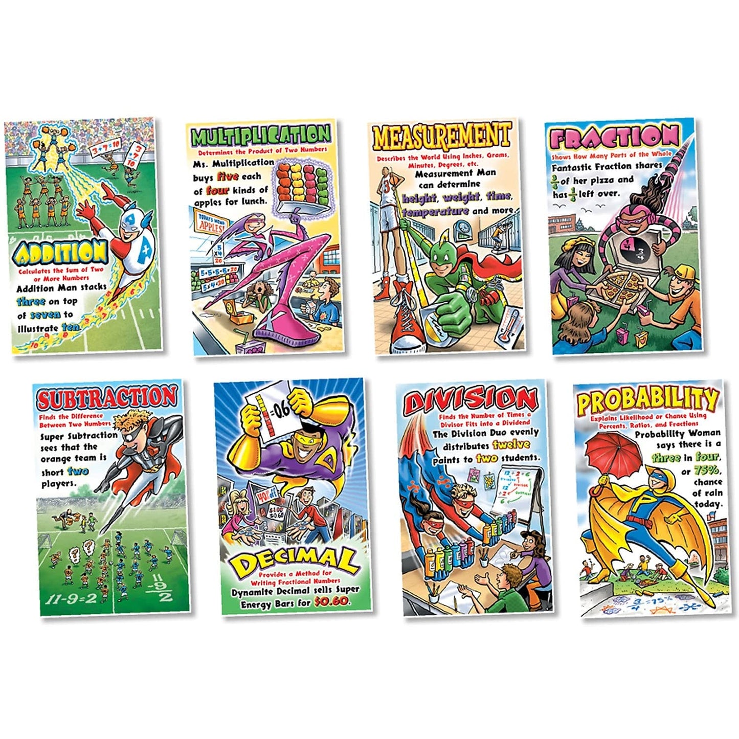North Star Teacher Resource Math Superheroes Bulletin Board Set
