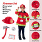 Born Toys Premium 16Pcs Costume Dress Up Set For Kids Ages 3-7 Fireman,Police Costume, And Doctor All Sets Are Washable And Have Accessories