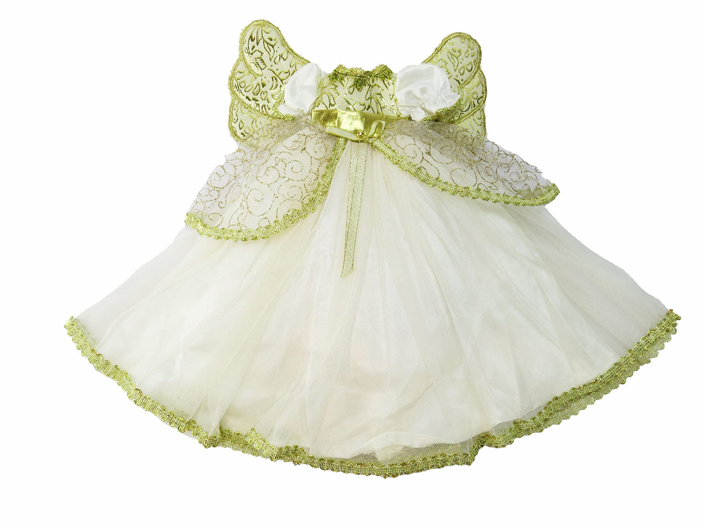 American Fashion World Gold Angel Dress for 14-Inch Dolls | enhanced Quality & Trendy Design | Dolls Clothes | Outfit Fashions for Dolls for Popular Brands