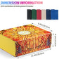 Uaono Card Storage Box For Mtg, Trading Card Deck Box Holds 1800+ With 6 Dividers, Leather Printing Magnetic Closure Card Storage Case Fits Tcg Ccg Sports Cards (Yellow, Sun)
