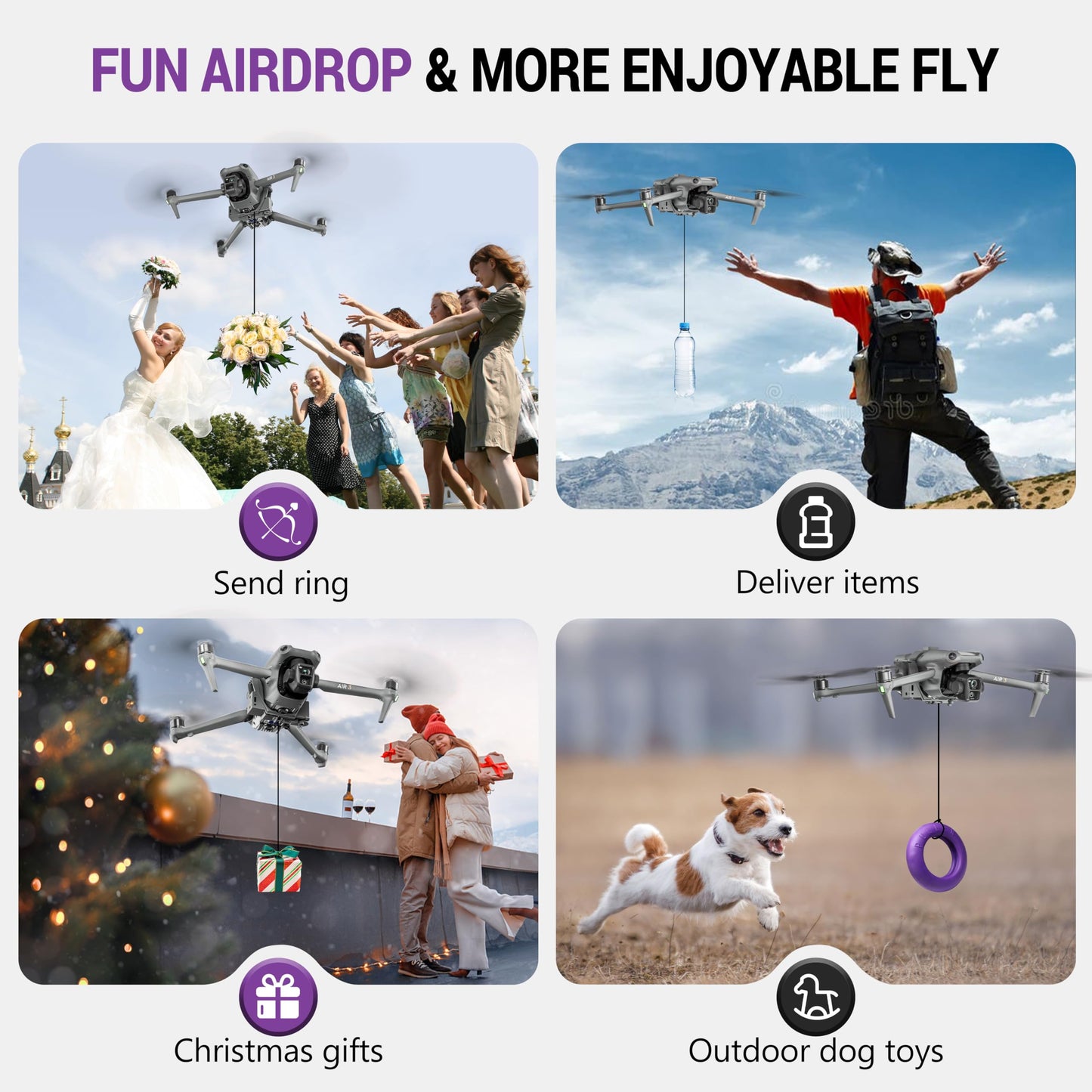 Tomat Air 3 Airdrop System Transport Delivery Release, Drop Device Drone Thrower Airdrop Dropping System For Dji Air 3 Accessori