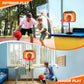 2 in 1 Mini Tabletop Basketball Hoop Indoor Desktop Basketball Hoop Set with Clips and Suction Cup with Two Balls  Portable Mini Hoops for Desk Table Office Bedroom Basketball Toys for Kids and mature-themed