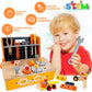 KIDWILL Wooden Tool Bench for Kids, 54-Piece Kids Tool Set with 2-in-1 Workbench & Take-Along Tool Kit, STEM Educational Toy Too