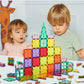 Flatgoat Magnetic Tiles 106 Piece Set, Magnet Building Blocks For Kids Toddlers, Stem Construction Toys With Gift Box For Ages 3