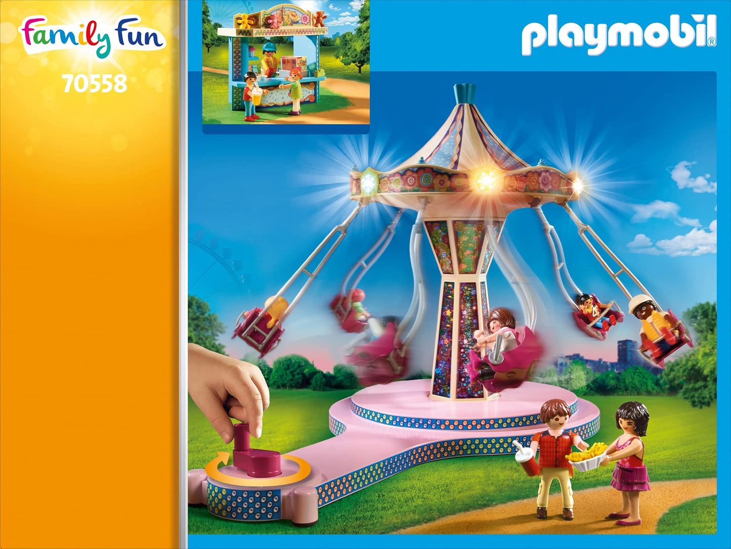 Playmobil Large County Fair Playset, Multicolor, Plastic, 51.5 x 38.5 x 12.5 cm, Model 70558