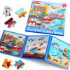Nashrio Magnetic Puzzles For Kids Ages 4-6, 20-Piece Toddler Travel Toys Transportation Puzzles Ages 3-5, Educational Learning Magnets, Ideal Road Trip Activities Toys For 3 4 5 6 Boys And Girls