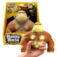 MonkeWorld Stretchy Monkey Toy - Large Brown Squishy Fidget Plushie, 4.4 lb, Rubber TPR, Model CL22427