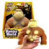 MonkeWorld Stretchy Monkey Toy - Large Brown Squishy Fidget Plushie, 4.4 lb, Rubber TPR, Model CL22427