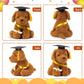 Chalyna 10 Inch Graduation Season Dog Plush Stuffed Animal Puppy With Graduation Hat, Diploma And Sash, Graduation Gift For Frie