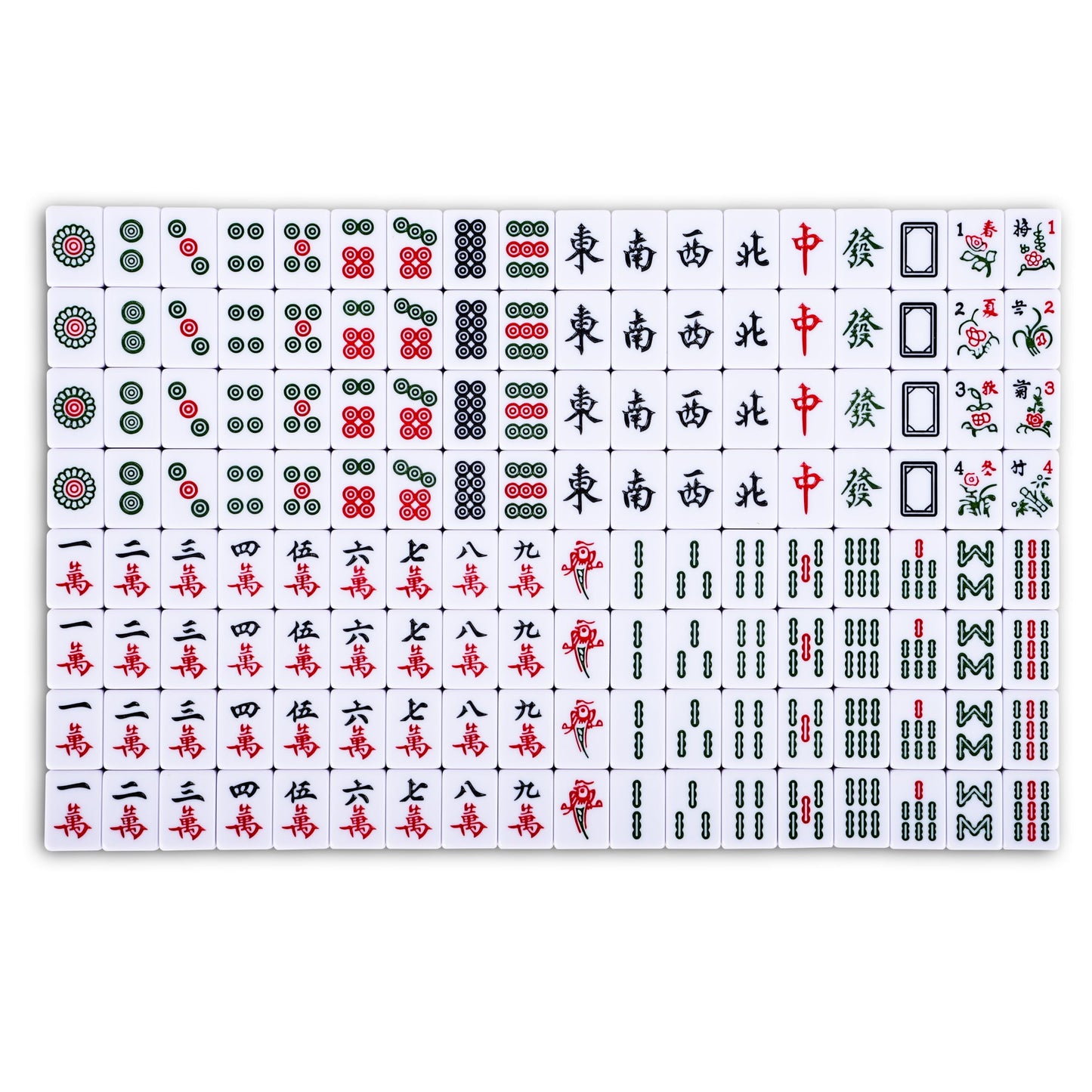 drizzle Travel Mahjong Mini Set 20mm with Instructions - Portable 146 Tiles - for Beginners with 4PCS Racks 2 Pounds - Chinese Mah-Jong Game ??