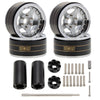 MEUS RACING 1.9'' Beadlock Wheels Rims, 120.5g Brass & Aluminum Deep-Dish Wheels for 1/10 RC Crawler SCX10 TRX4 VS4-10 Gen8 (C-T