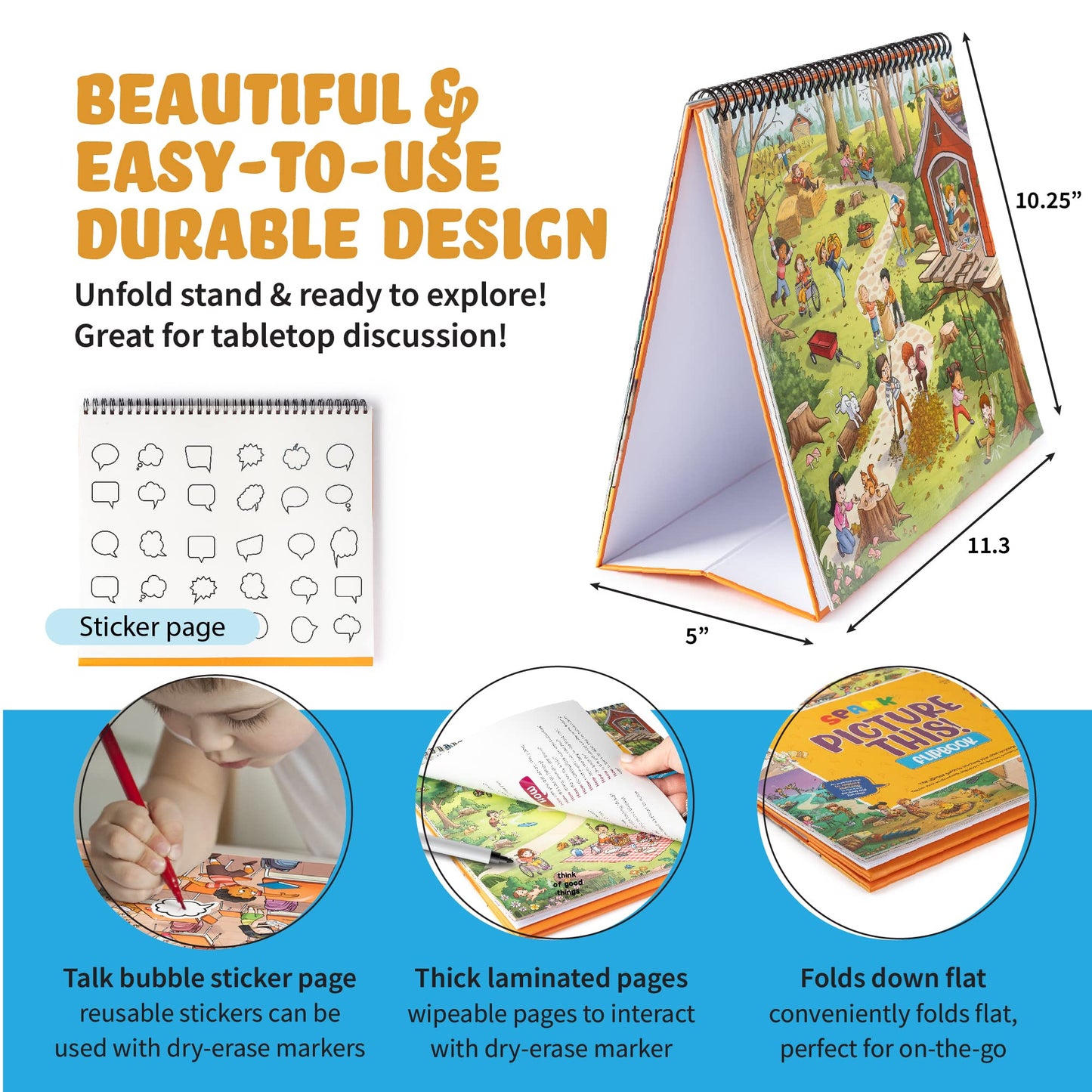 Picture Book And Emotion Cards, Picture Cards, Sel Story Cards, Homeschooling, Autism Activities, Educational Busy Book For Preschool Activities (Wh Question & Emotions Book Combo)
