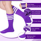 Zhanmai 5 Layered Tutu Skirt For Kids Tulle Tutu Skirt With Tube Socks Princess Runners Costumes Cosplay For Girls Kids (Purple,