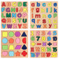 Kesi Ornaments 4 In 1 Wooden Toy, Abcd Puzzle Set,Toddler Learning Educational Abcd Board For Kids, Early Education Gift For Kid
