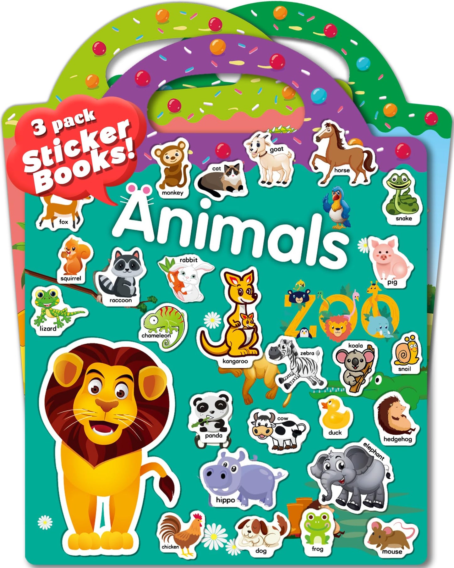 3 Pack Reusable Sticker Book For Toddlers 2-4 Years, Toddler Sticker Book For Kids, Toddler Activities Crafts Preschool Learning