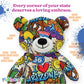 PLUSHOLOGY I Love Arizona Graffiti Teddy Bear Eco Friendly Stuffed Animal; Cuddly Soft Velboa Plush Animal for Kids 3 Years Old to mature-themeds; Child-Safe Embroidered Face Details (10 Tall When Seated)