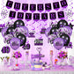 Purple 40Th Birthday Decorations For Women Men Purple Black 40Th Birthday Banner Hanging Swirls 40Th Birthday Balloons Happy 40Th Birthday Cake Topper For Purple Cheer To 40 Years Party Supplies