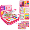 12-page Busy Board Montessori Toddler Toys for 1 2 3 4 Years Old, Busy Book for Toddlers 1-3 Girl Birthday Gift, 24 in 1 Activit