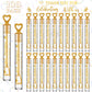 Shappy 100 Pcs Wedding Bubble Wands Bulk Mini Wedding Party Bubbles With Stickers For Bridal Shower Supplies Gifts (Wedding)