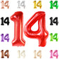 Katchon, Red 14 Balloon Numbers - Giant, 40 Inch | Number 14 Balloons | 14 Birthday Balloons For Boys, 14Th Birthday Decorations For Boys | 14 Number Balloons For 14 Year Old Birthday Decorations