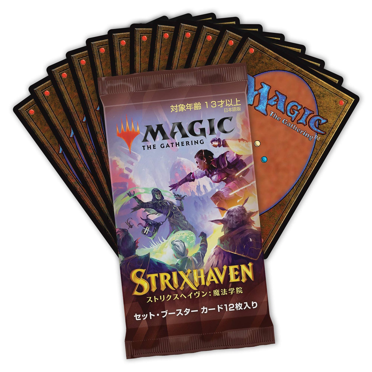 Magic The Gathering Strixhaven Japanese Set Booster Box - 30 Packs, 360 Cards, Paper, Brown, Model C84461400