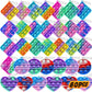 150 pcs Random Color Mini Squeeze Pop Bubble Fidget Sensory Toys  Mini Keychain Wrap Small Relieve Anxiety Stress Toy  Pop Bulk Silicone Classroom Prize for Kids mature-themed Party Gift
