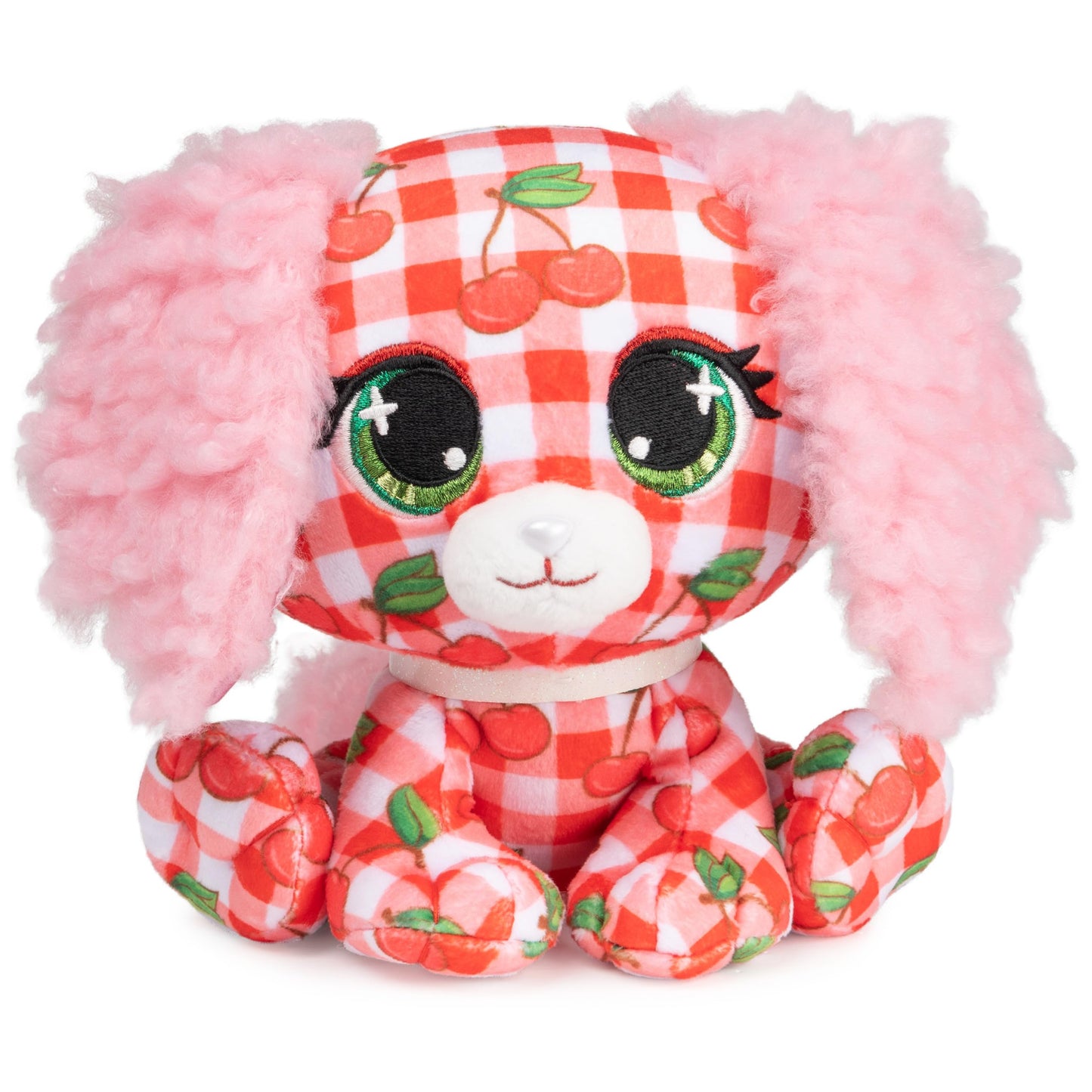 Gund P.Lushes Pets Juicy Jam Collection, Summer Cerise Puppy Stuffed Animal, Red/White, 6