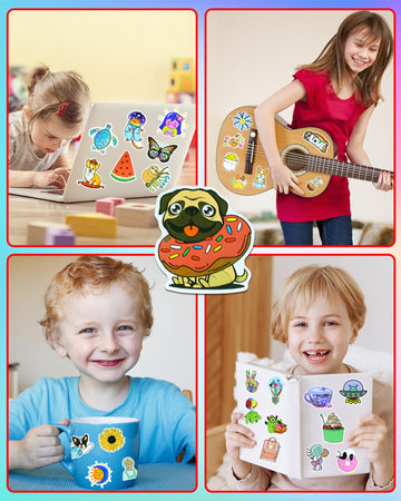 Eoaod 600Pcs Water Bottle Stickers For Kids, Cute Stickers For Water Bottles, Vinyl Waterproof Stickers Aesthetic Laptop Sticker