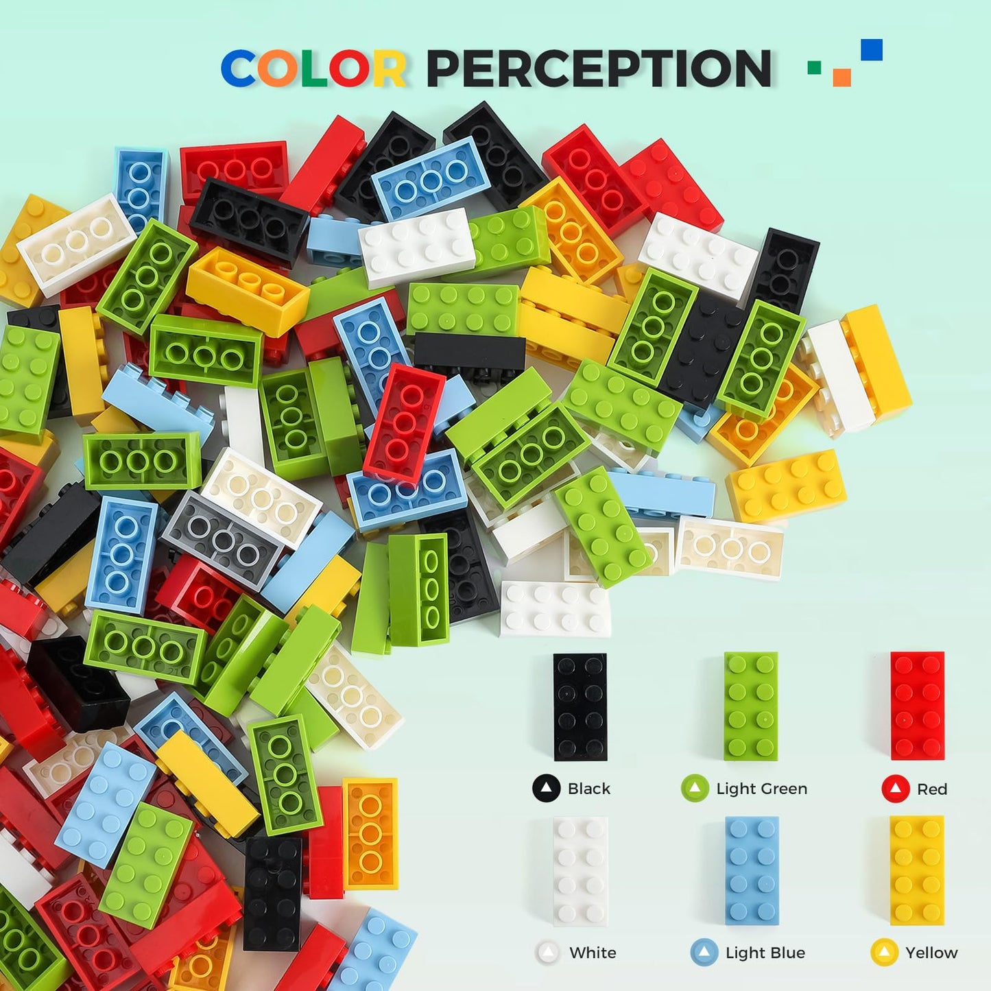 HUIZDQ 500 Piece Classic Building Bricks and 1 Gray Baseplate  2x4 Bricks Bulk Creative Building Toys  Blocks Bulk for Kids Ages 6+  6 Colors