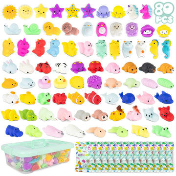 Bonnyco Mochi Squishy Toys Bulk For Party Favors For Kids Pack 80 Goodie Bags Stuffers For Kids, Kids Party Favors, Squishy Fidget Toys | Mini Toys, Pinata Stuffers, Birthday Boys And Girls Kawaii