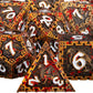 ARUOHHA 7PCS DND Metal Dice Set Antique Gold Blood Polyhedral Dice Set with Gift Box, Large D&D Dice for Dungeons and Dragons RP