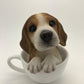 Pacific Giftware Adorable Teacup Pet Pals Puppy Collectible Figurine 5.75 Inches (Beagle)