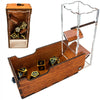 C4Labs Micro Travel Portable Dice Tower AND Dice Vault | Fits Standard Seven Set of Dice (Gunstock)