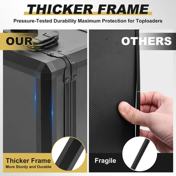 (2025 New Upgrade) Toploader Storage Plus Box For 3' X 4' 35Pt Rigid, Card Holders For Toploaders, Trading Cards & Sports Cards, Trading Card Case (Holds 600+ Cards) (Black)