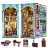 Minicity Diy Book Nook Kit For Adults, 3D Wooden Puzzle Bookend Bookshelf Insert Decor With Led Light And Dust Cover (Hemingway