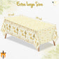 Bkeecten 3 Packs Gold Baby Baptism Party Tablecloths Decorations Flower Theme Displsable Plastic Waterproof Rectangle God Bless