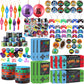 HyDren 147 Pcs Video Game Party Favors Includes Video Game Goodie Treat Boxes Punch Balloons Silicone Bracelets Keychains Badges