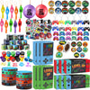 HyDren 147 Pcs Video Game Party Favors Includes Video Game Goodie Treat Boxes Punch Balloons Silicone Bracelets Keychains Badges