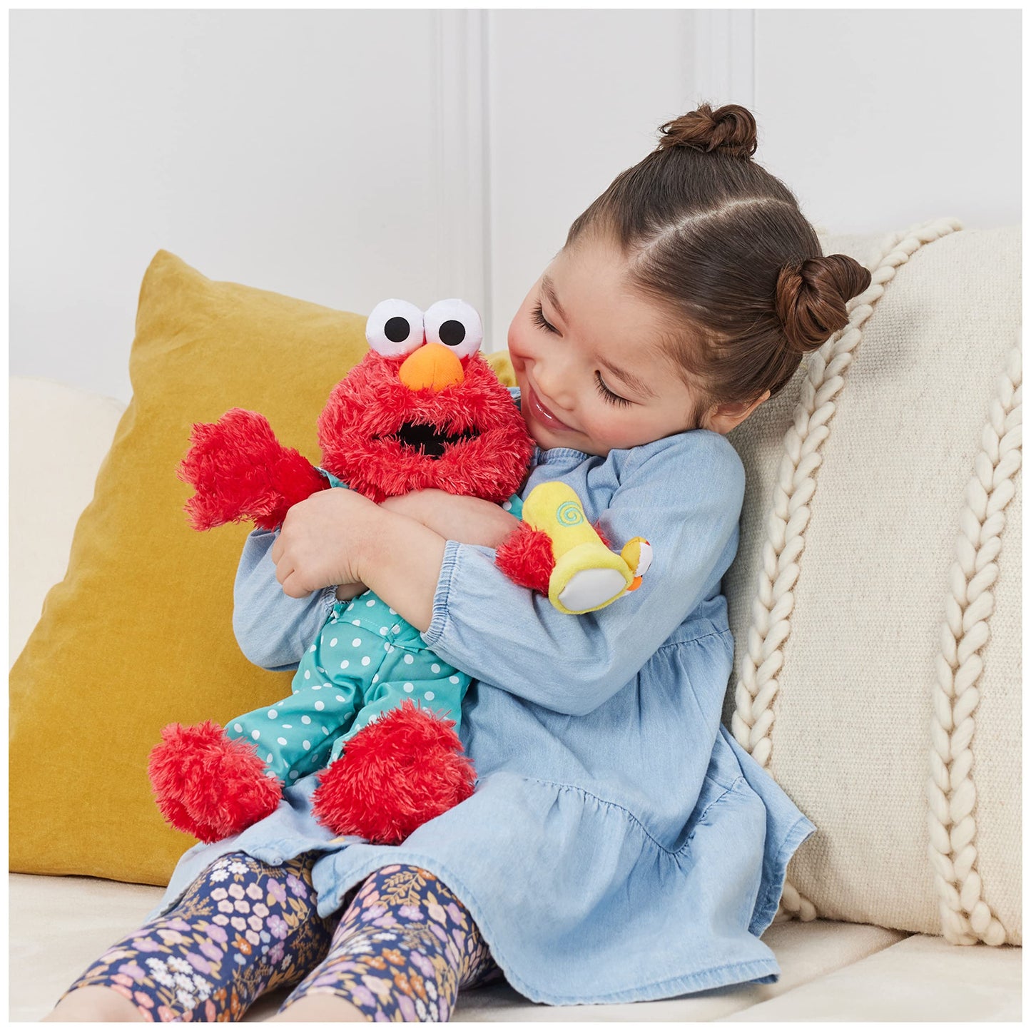 GUND Bedtime Elmo Plush Toy, 12” Glow-in-the-Dark Muppet, Red, Model 6058897, Ages 1 & Up