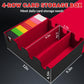 Qlouni PU Leather Card Storage Box - 2800 Card Deck Case with Magnetic Closure, 10 Dividers & 4 Stoppers, Suitable for MTG, YuGi