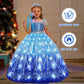 Ciyti Light Up Girls Halloween Costume Snow Princess Dress Ice Christmas Costumes Toddler Kids Costume With Accessories, Blue