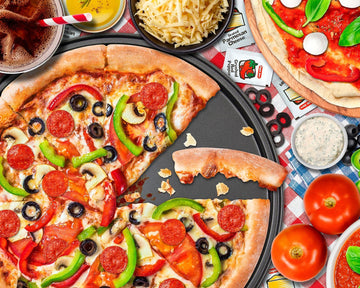 Springbok 1000 Piece Jigsaw Puzzle - Pizza Night, 24"x30", Cardboard, Colorful Pizza Parlor Design