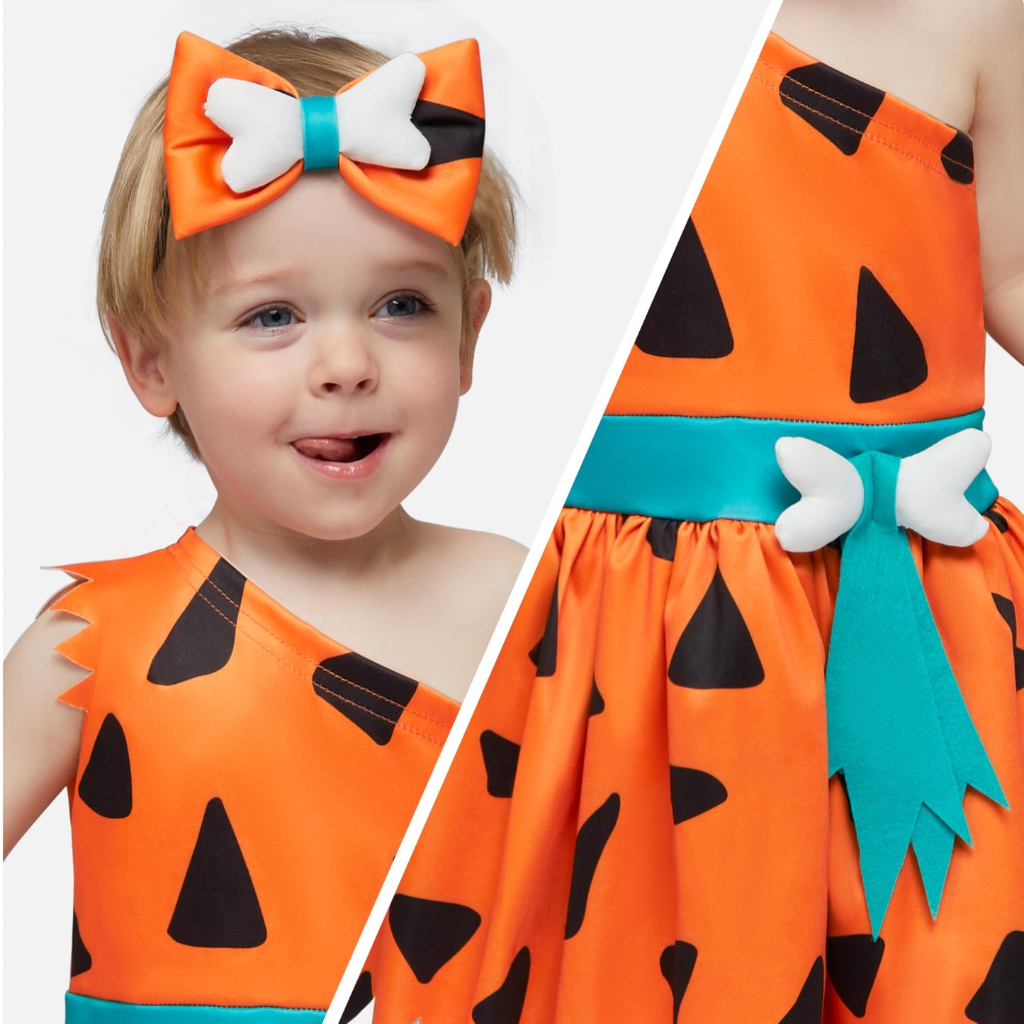 Spooktacular Creations Baby Caveman Costume For Girls, Toddler Halloween Cavegirl Jumpsuit For Girls, Baby Halloween Costume Cosplay Parties(18-24 Months)