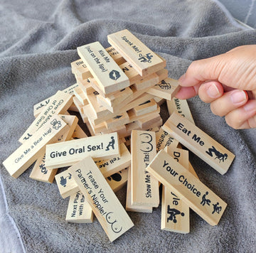 Adults Blocks Tower Game For Couples Wood Stacking Board Valentine Night Dating Lovers Game Gifts