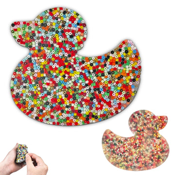 Picky Pad Skin Picking Fidget Toy, Silicone Big Picking Fidget Pad More Beads Duck Shape Trichotillomania Toys for Skin Pickers