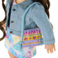 American Girl Truly Me 18-Inch Doll Accessories Jean Jacket, Printed Purse, And Leopard-Print Headband, For Ages 6+