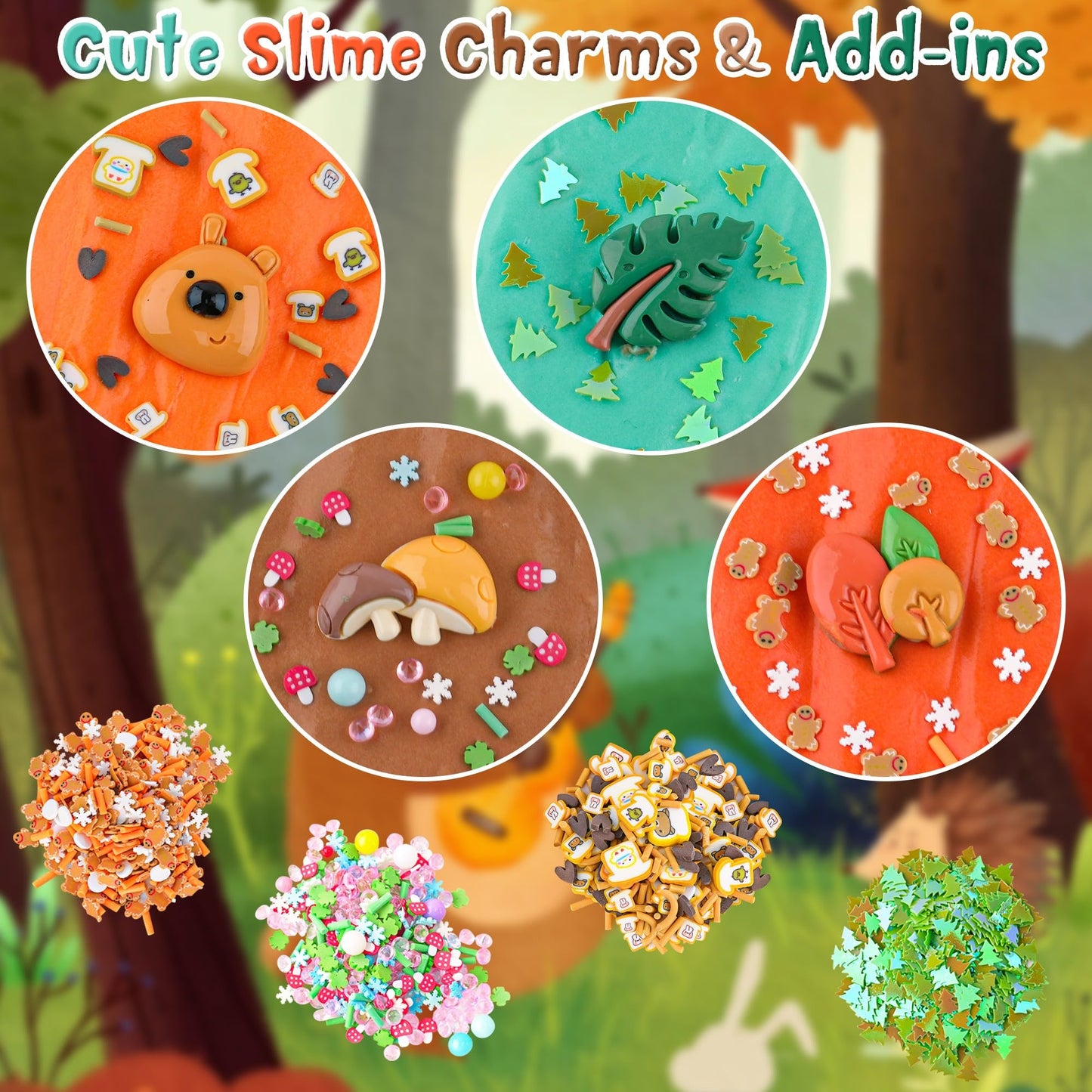 4 Pack Autumn Butter Slime, Super Soft & Non-Sticky Slime Kit For Girls & Boys, Slime Party Favors For Kids, Sensory Toys Holida