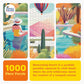 Cross & Glory - Blossoming Desert: Poolside Paradise - 1000 Piece Jigsaw Puzzle for mature-themeds | Vibrant Colors | Satin Finish | 20x27 Inches | mature-themed Challenge