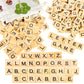 PINOWU 200pcs Wooden Letter Tiles for Scrabble Crosdecorative replica blade Game Wood Scrabble Letters Replacement for DIY Craft Gift Decoration Scrapbooking and Making Alphabet Coaster