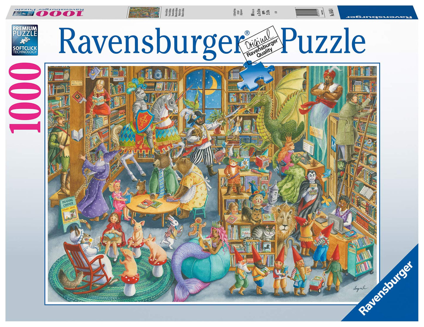 Ravensburger Midnight at The Library Puzzle - 1000 Unique Pieces | enhanced Quality | Anti-Glare Surface | Perfect for Family Fun | Ideal Gift for Puzzle Enthusiasts